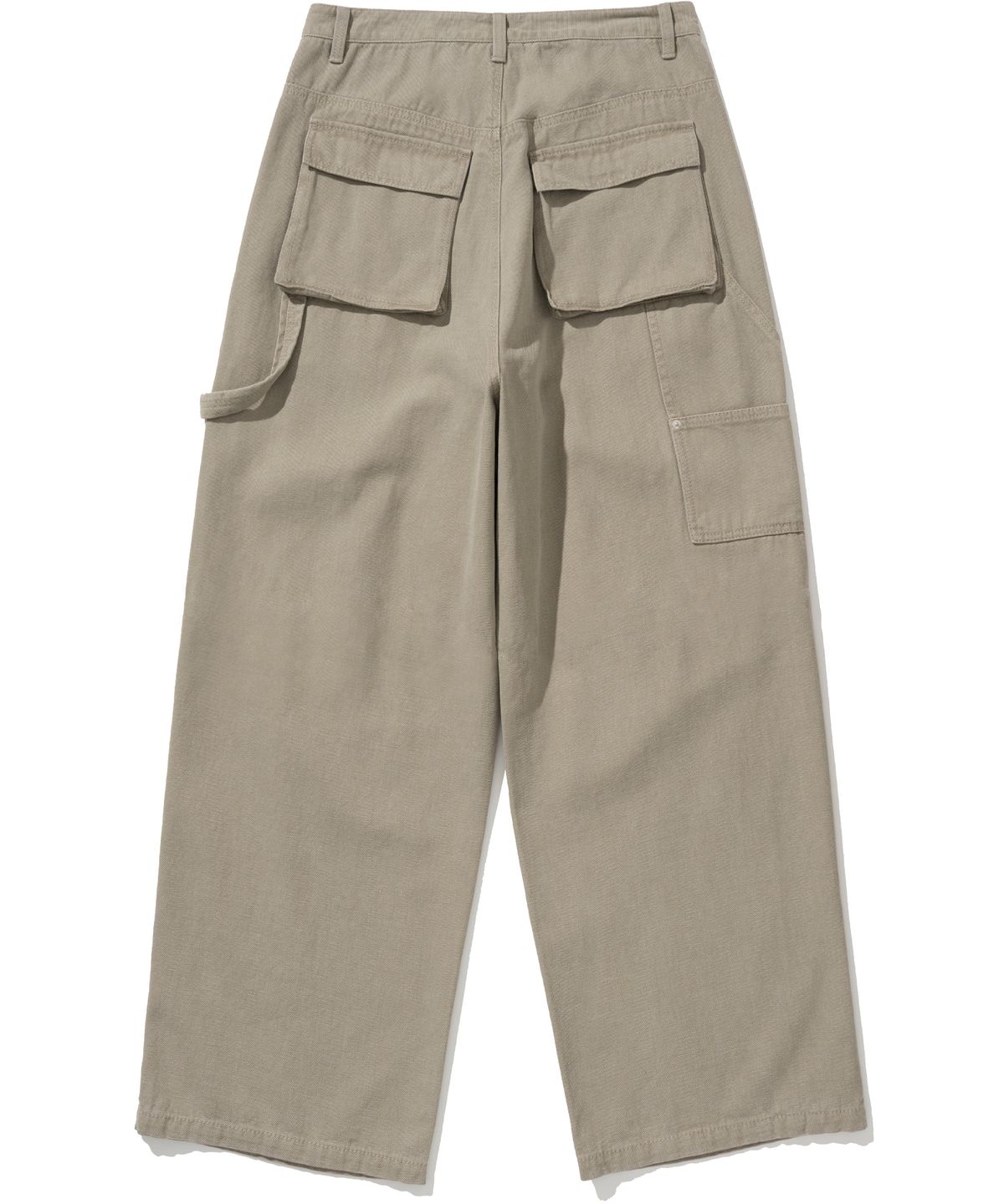 낫포너드(NOT4NERD) Oxford Fatigue Baggy Pants - Beige