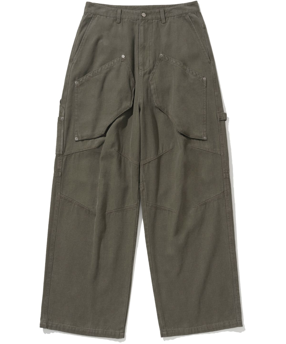 낫포너드(NOT4NERD) Oxford Fatigue Baggy Pants - Khaki