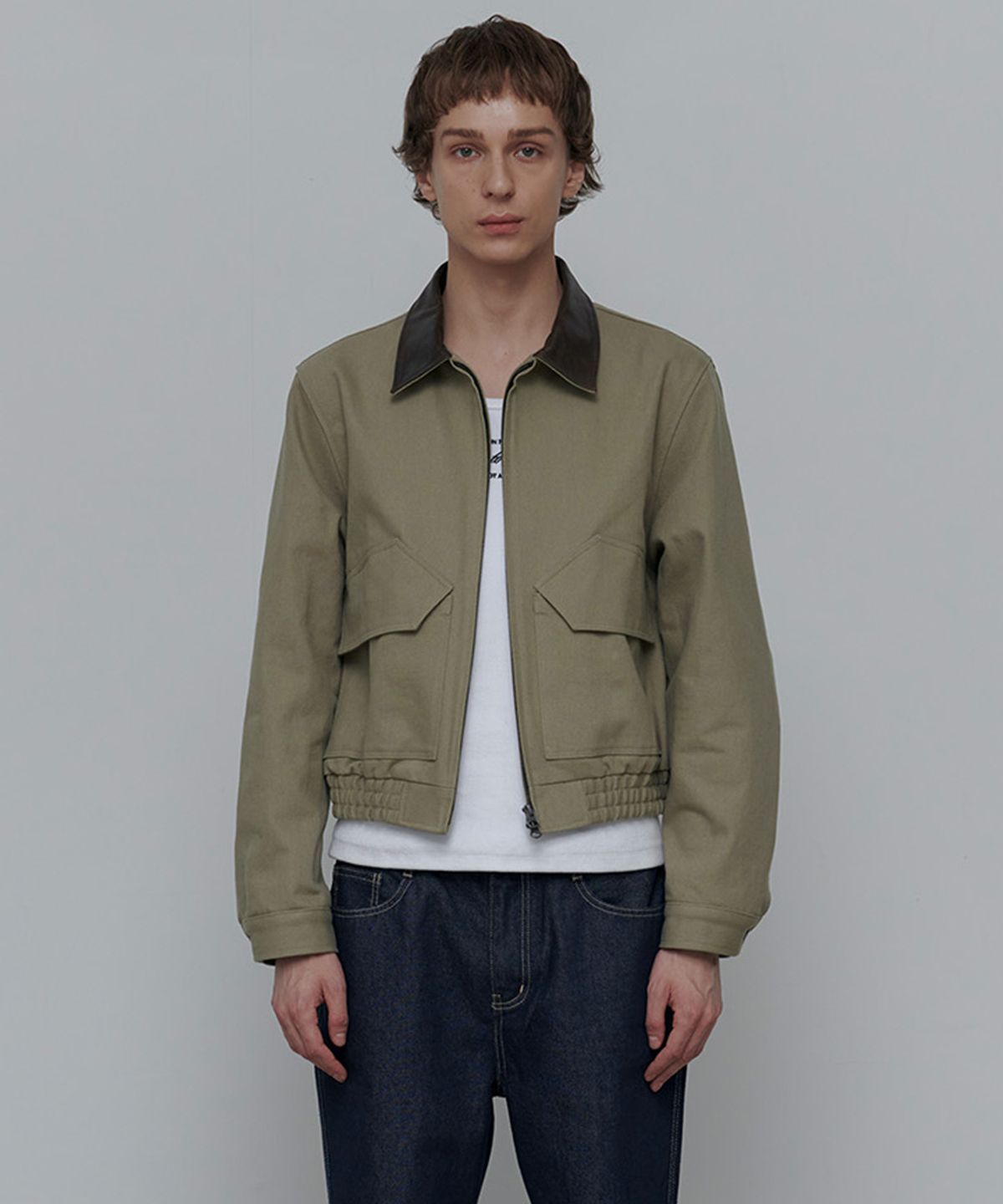 애니타임로릭(ANYTIME LOREAK) ASTA CROP WORK JACKET-BEIGE