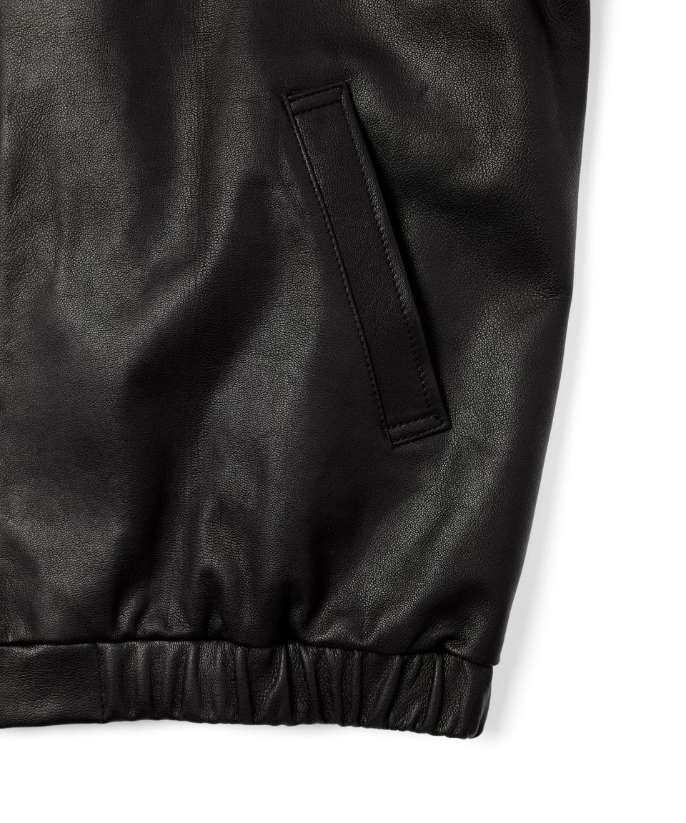 MUSINSA公式 | thisisneverthat Leather Harrington Jacket Black