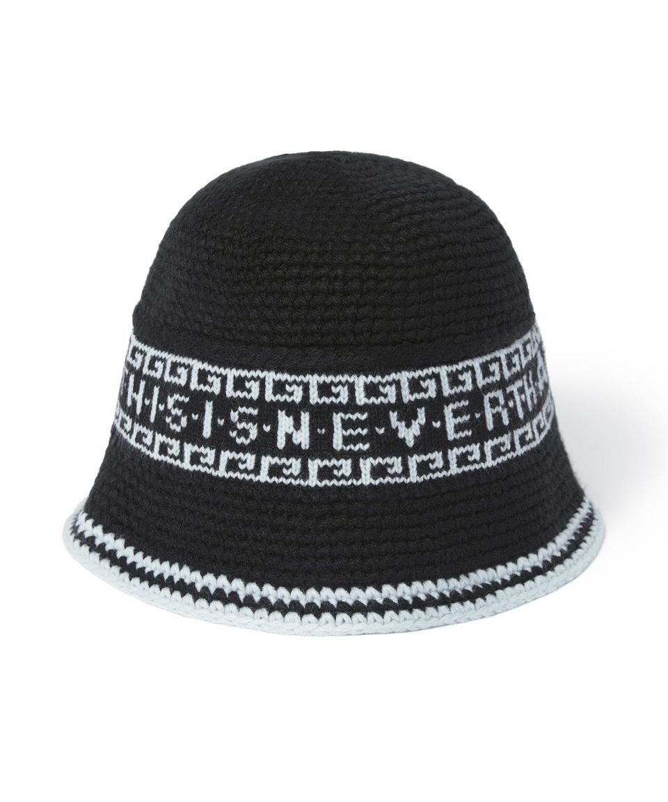 MUSINSA公式 | thisisneverthat (FW24) Crochet Bucket Hat - Black