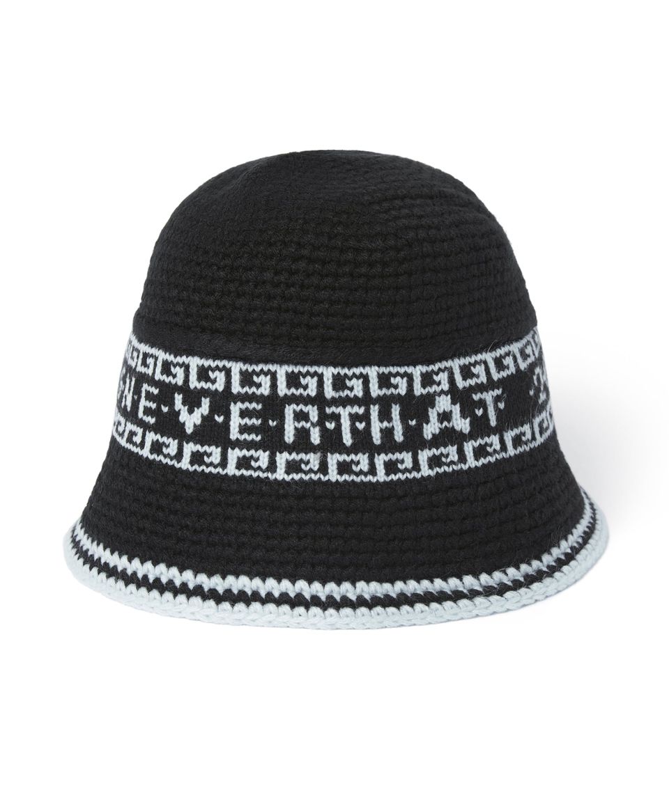 MUSINSA公式 | thisisneverthat (FW24) Crochet Bucket Hat - Black