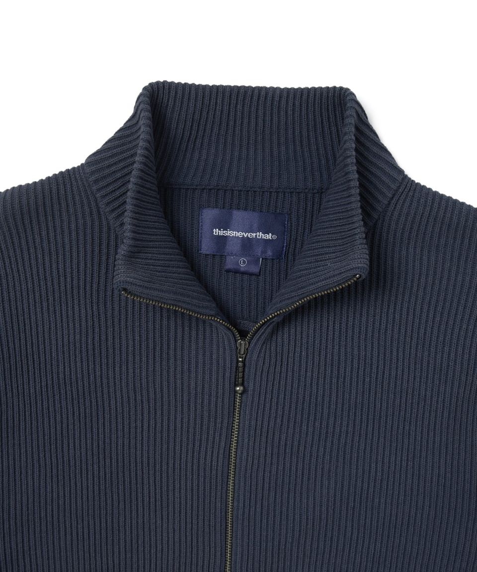 MUSINSA | thisisneverthat Washed Full Zip Cardigan Blue