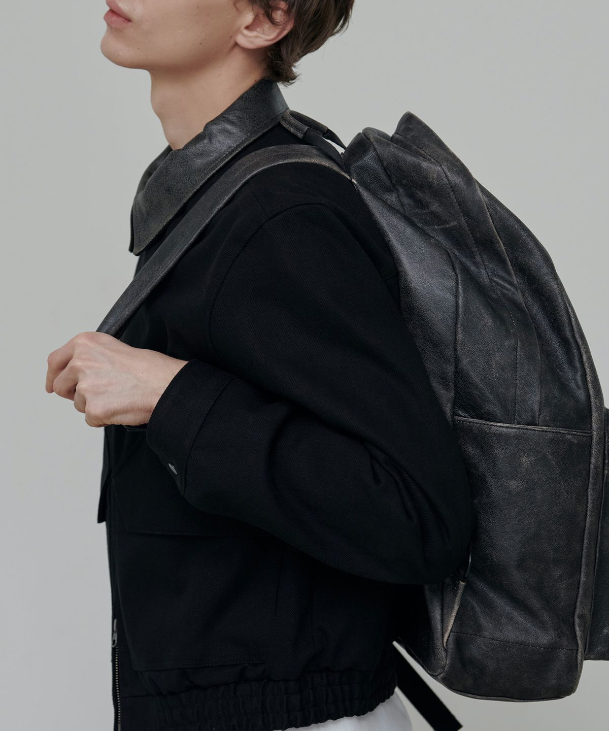애니타임로릭(ANYTIME LOREAK) LILAC LEATHER BIG BAG-VINTAGE