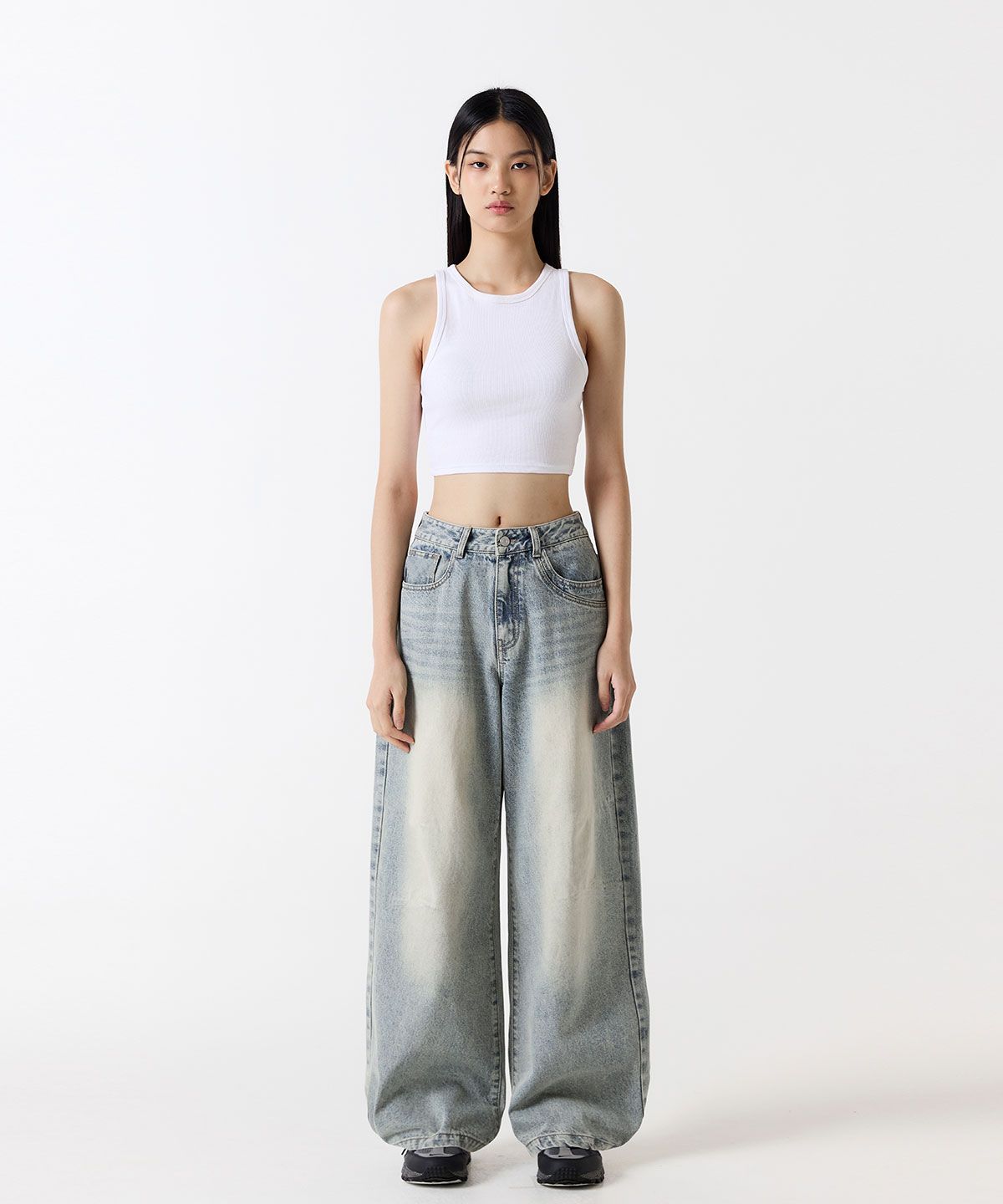 デニム・ジーパン ODD X SORANO Balloon Fit Denim Snap Button Pants LIGHT BLUE MUSINSA | ODDSTUDIO [ODD x SORANO] Balloon Fit Denim Snap