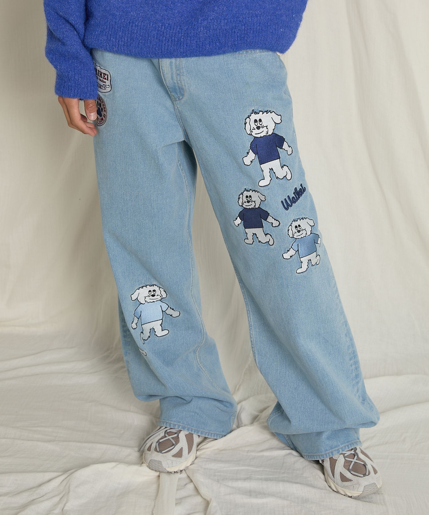 【WAIKEI】Maltese Multi Embroidery Denim Pants MUSINSA | WAI KEI Maltese Multi-Embroidery Denim Pants Light