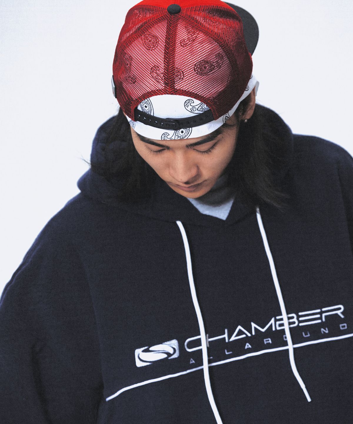 스포츠챔버(SPORT CHAMBER) SC 플래시 플리스 후드 티셔츠(네이비)