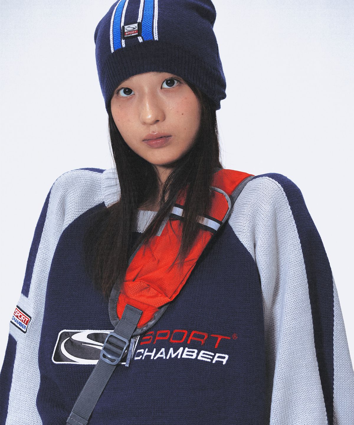 스포츠챔버(SPORT CHAMBER) SC 플래시 래글런 스웨터(네이비)