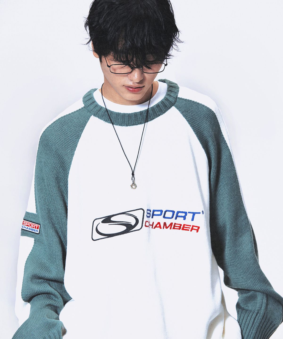 스포츠챔버(SPORT CHAMBER) SC 플래시 래글런 스웨터(그린)