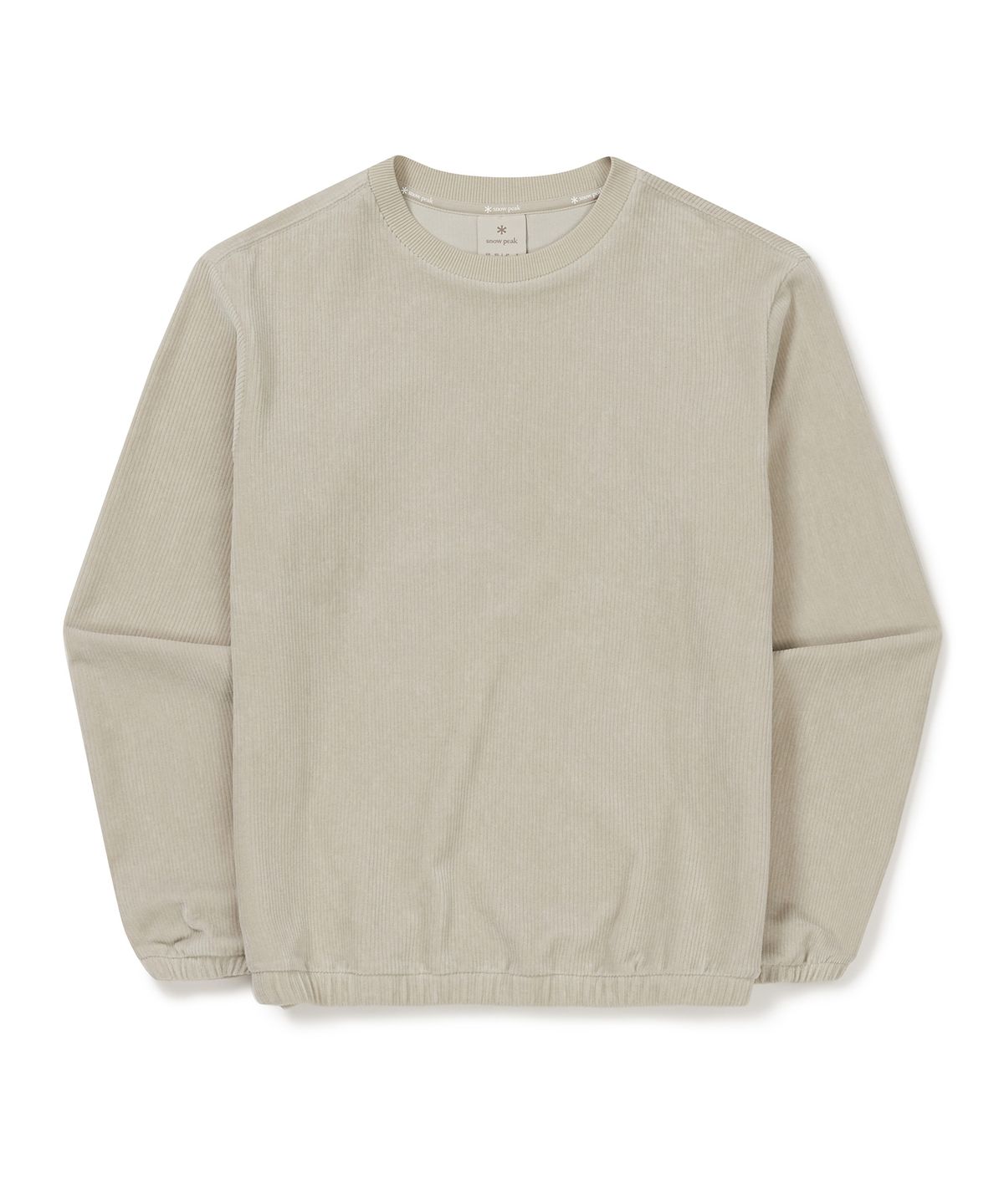 스노우피크 어패럴(SNOWPEAK APPAREL) 코듀로이 여성 맨투맨 (S24WWFHT71) Light Beige