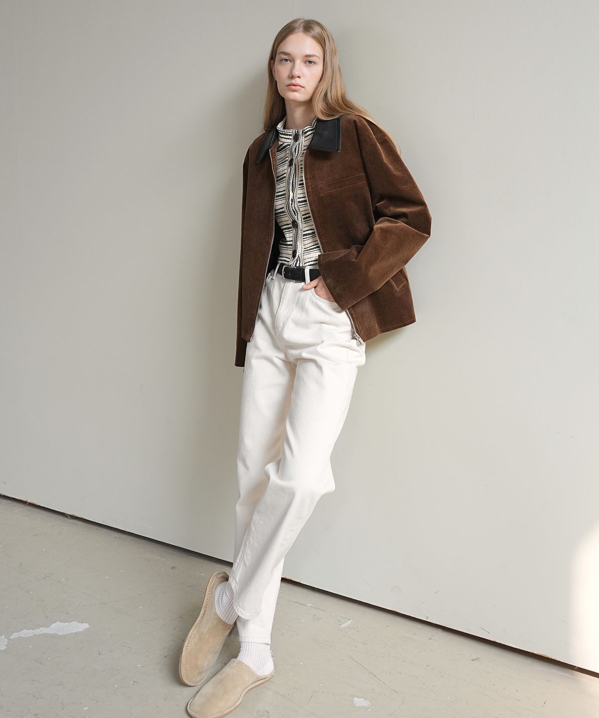 폴앤앨리스(PAUL&ALICE) STRAIGHT DENIM PANTS / ECRU