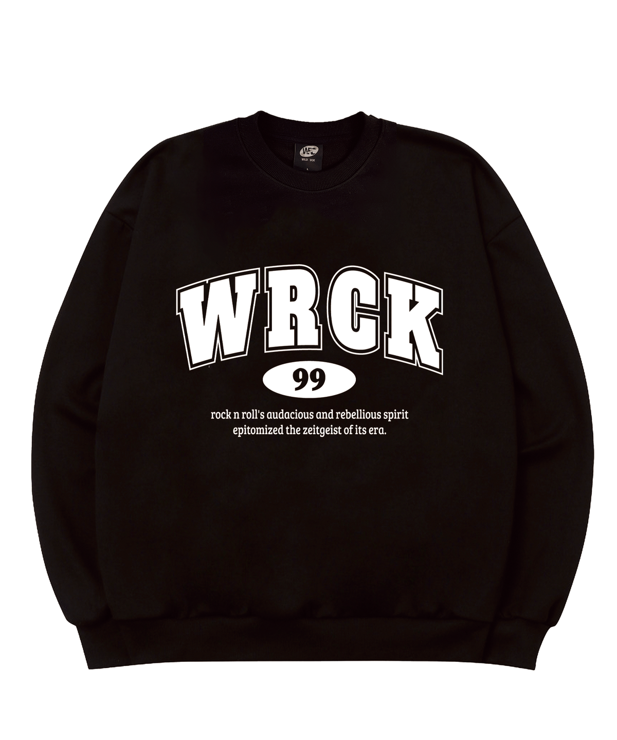 와일드락(WILDROCK) WRCK 아치로고 맨투맨_블랙