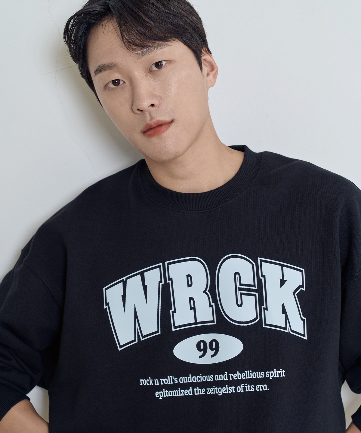 와일드락(WILDROCK) WRCK 아치로고 맨투맨_블랙