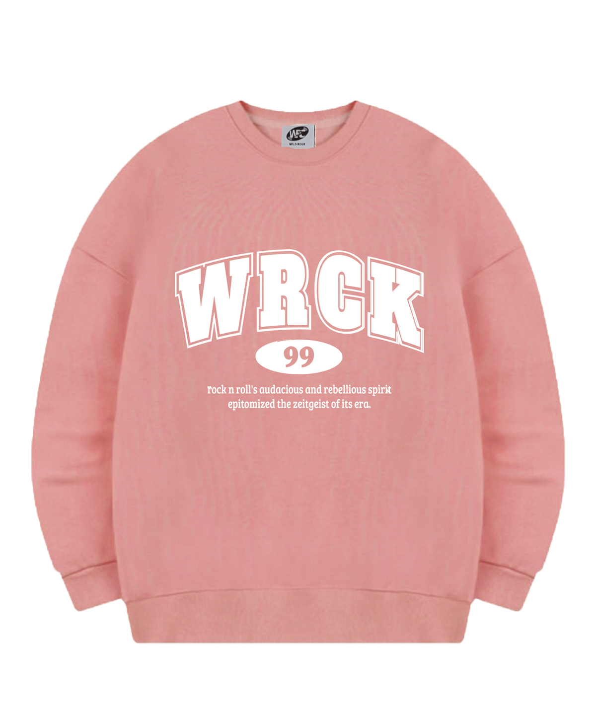 와일드락(WILDROCK) WRCK 아치로고 맨투맨_인디핑크