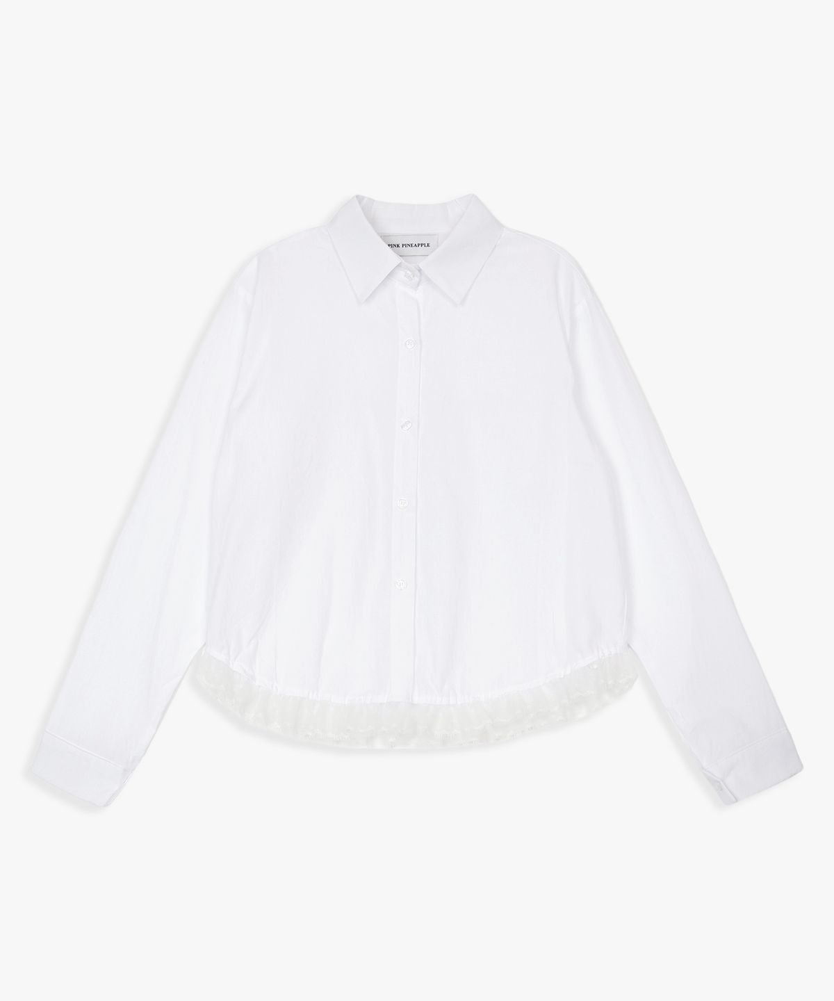 핑크파인애플(PINK PINEAPPLE) LACE LAYERED SHIRT_WHITE