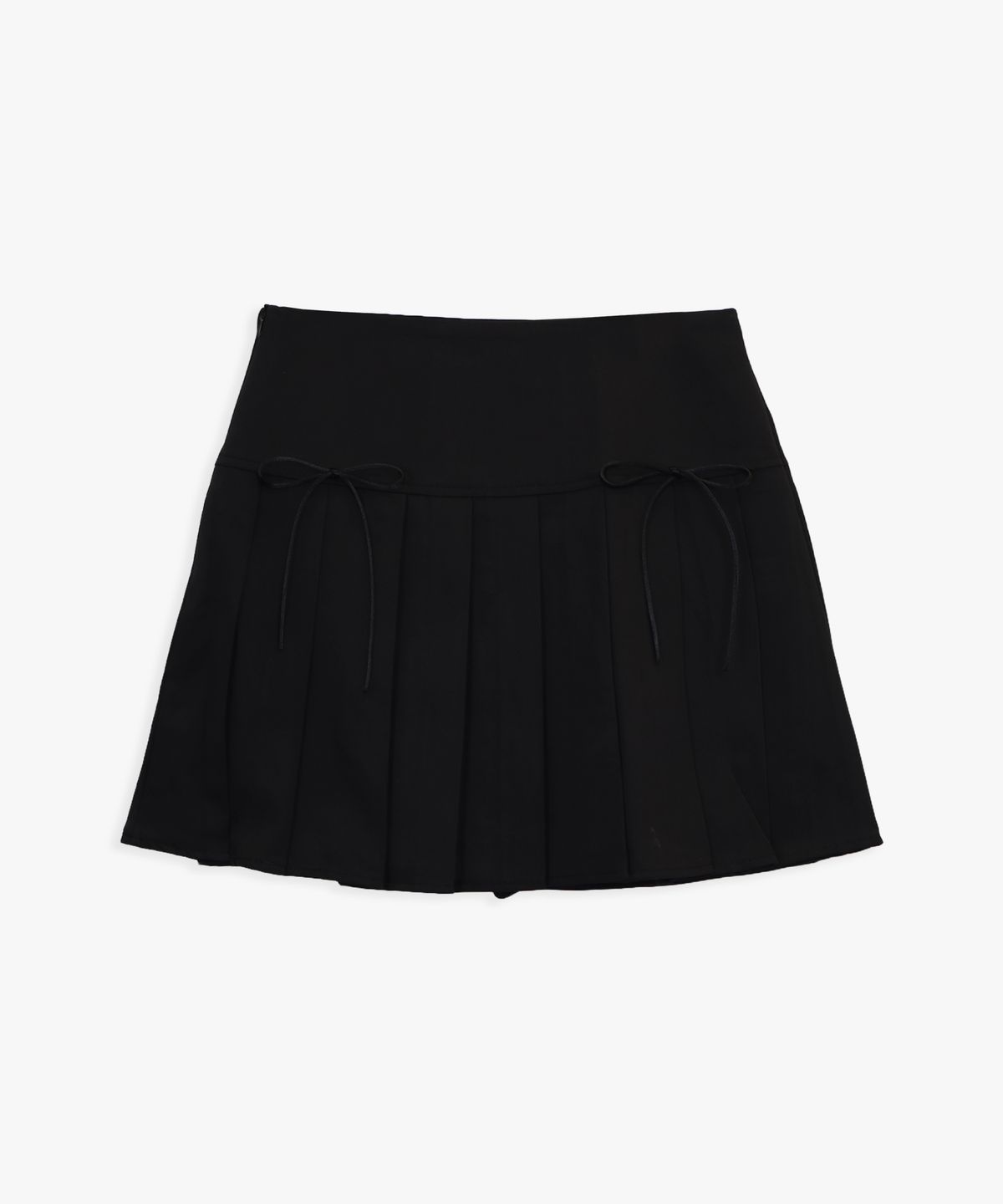 핑크파인애플(PINK PINEAPPLE) RIBBON PLEATS SKIRT_BLACK
