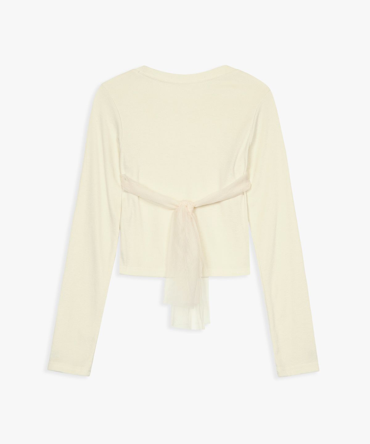 핑크파인애플(PINK PINEAPPLE) BALLET TIED RIBBON TOP_IVORY