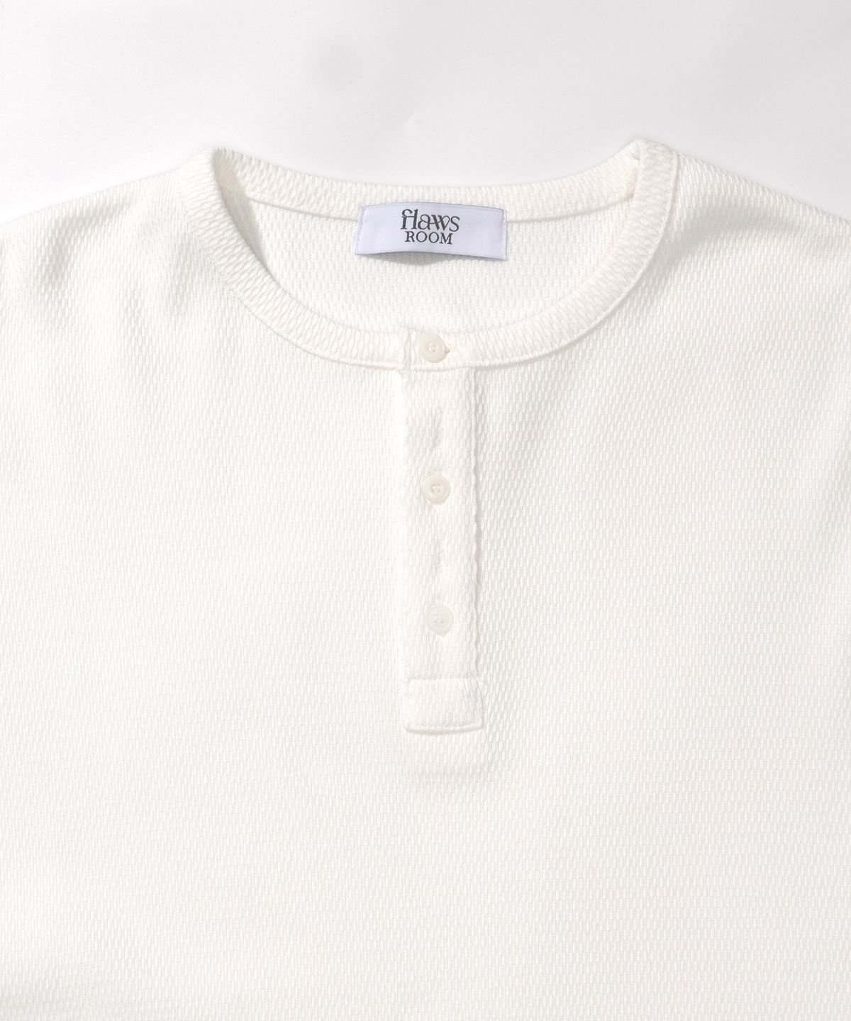 플로즈룸(FLAWSROOM) 5Button Henley WHITE