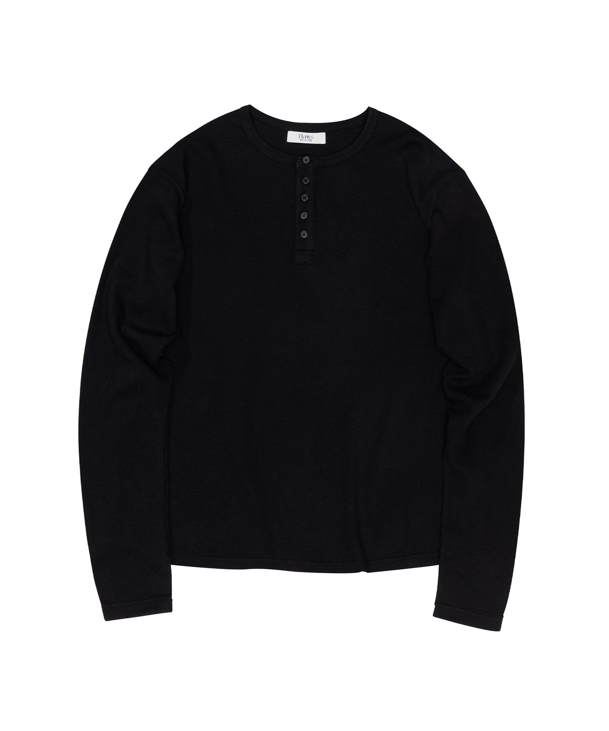플로즈룸(FLAWSROOM) 5Button Henley BLACK
