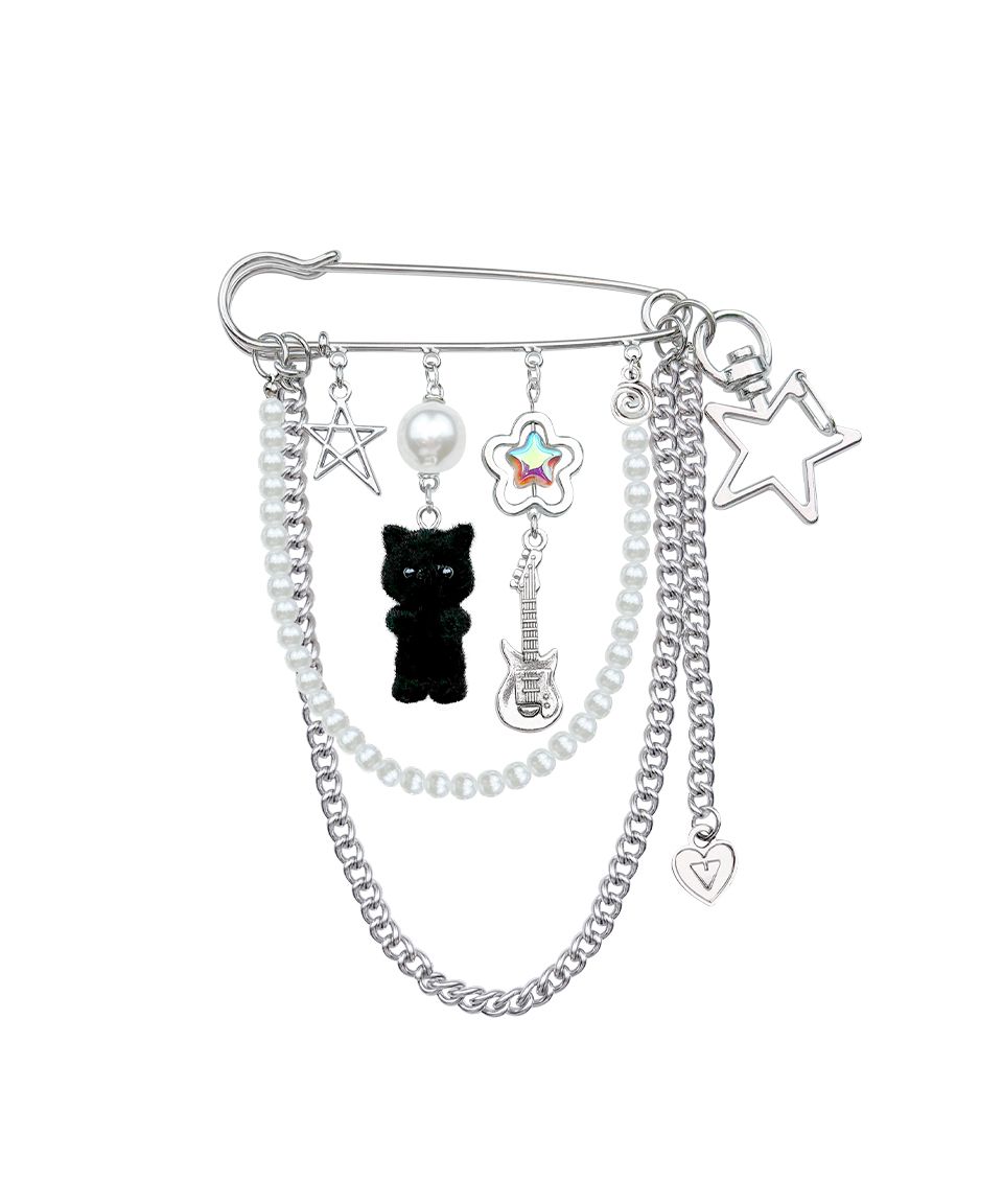 VVV☆ANIMAL PEARL CHAIN SAFETY PIN KEYRING Animal Pearl Chain Safety Pin Keyring - VVV | 60% - Asian