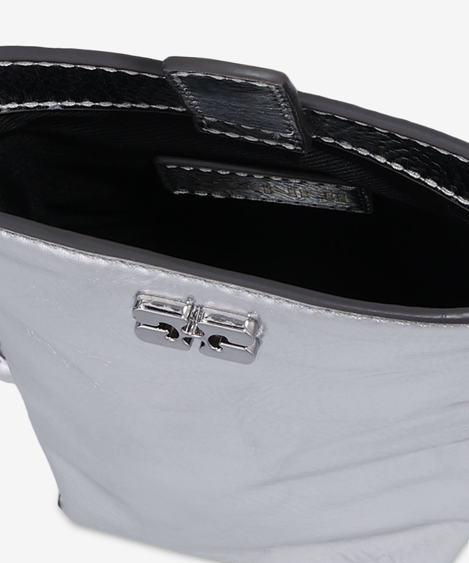 MUSINSA | GANNI Gani Boo Metallic Crossbody Bag - Silver