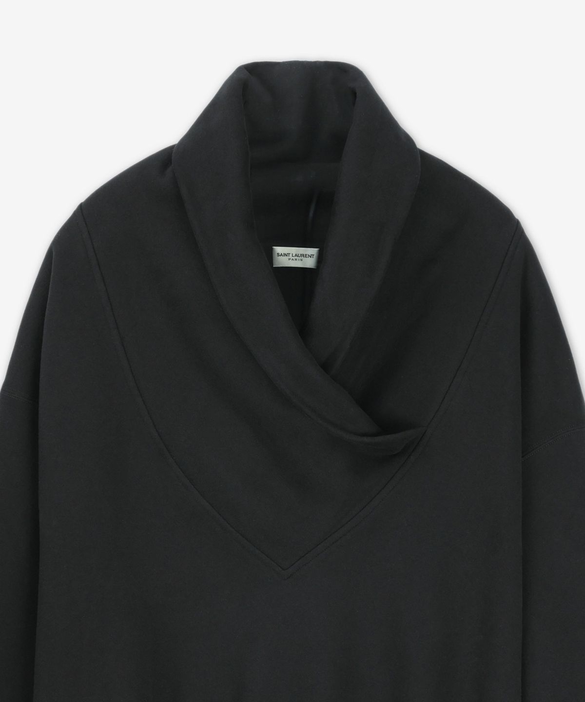 생로랑(SAINT LAURENT) 하이 V넥 맨투맨 - 블랙 / 803146Y36SW1000