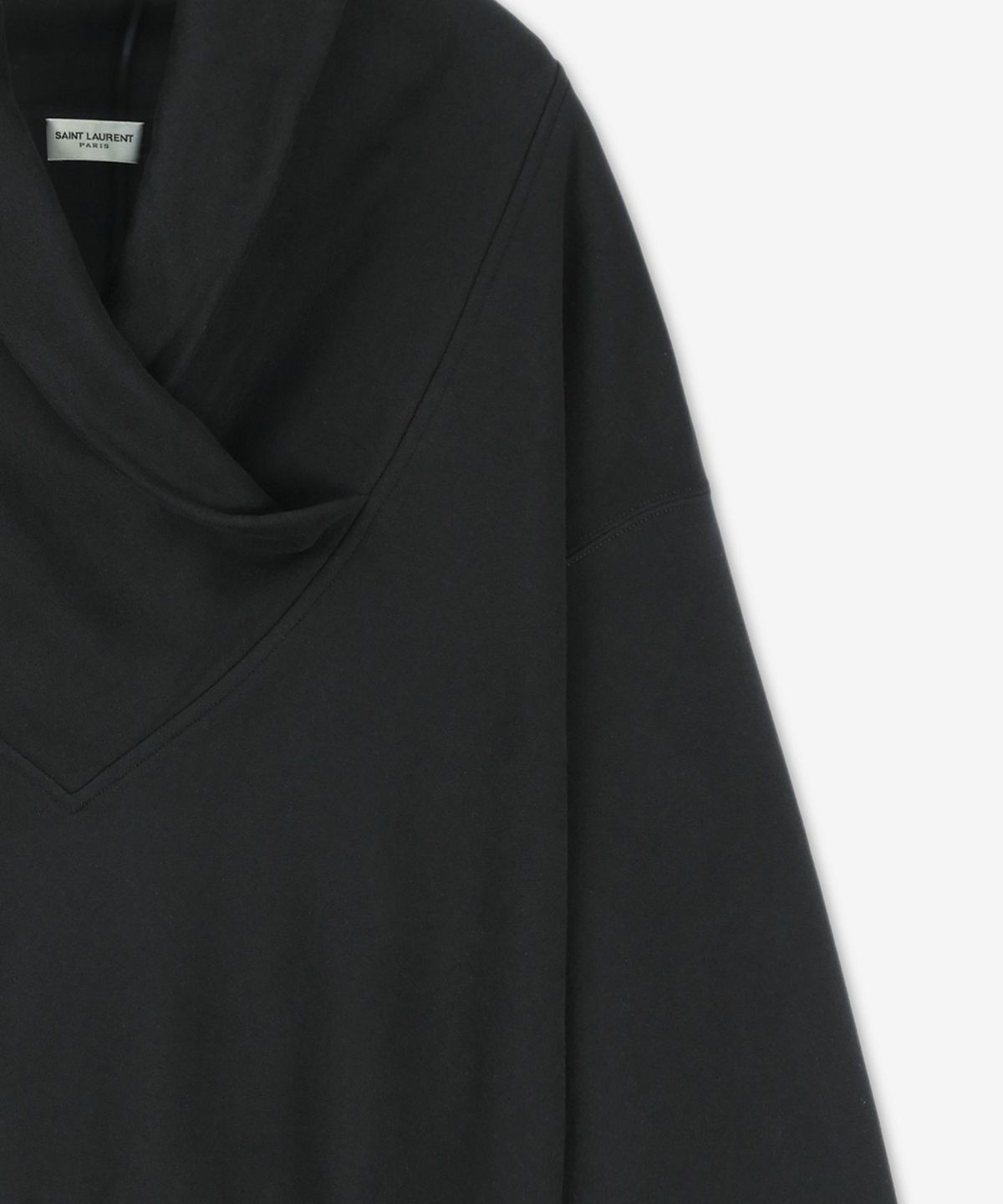 생로랑(SAINT LAURENT) 하이 V넥 맨투맨 - 블랙 / 803146Y36SW1000