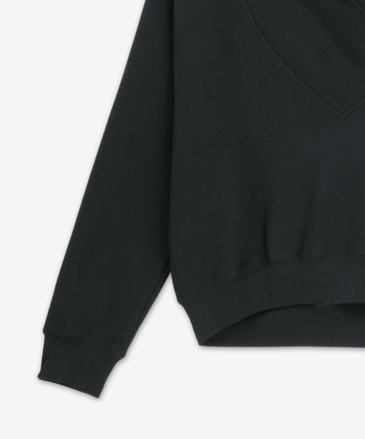 생로랑(SAINT LAURENT) 하이 V넥 맨투맨 - 블랙 / 803146Y36SW1000