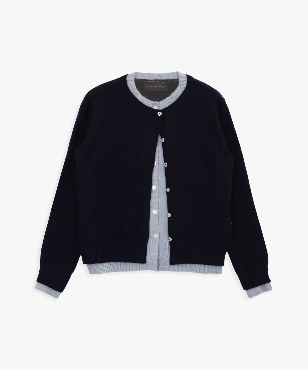 핑크파인애플(PINK PINEAPPLE) LAYERED CARDIGAN _NAVY
