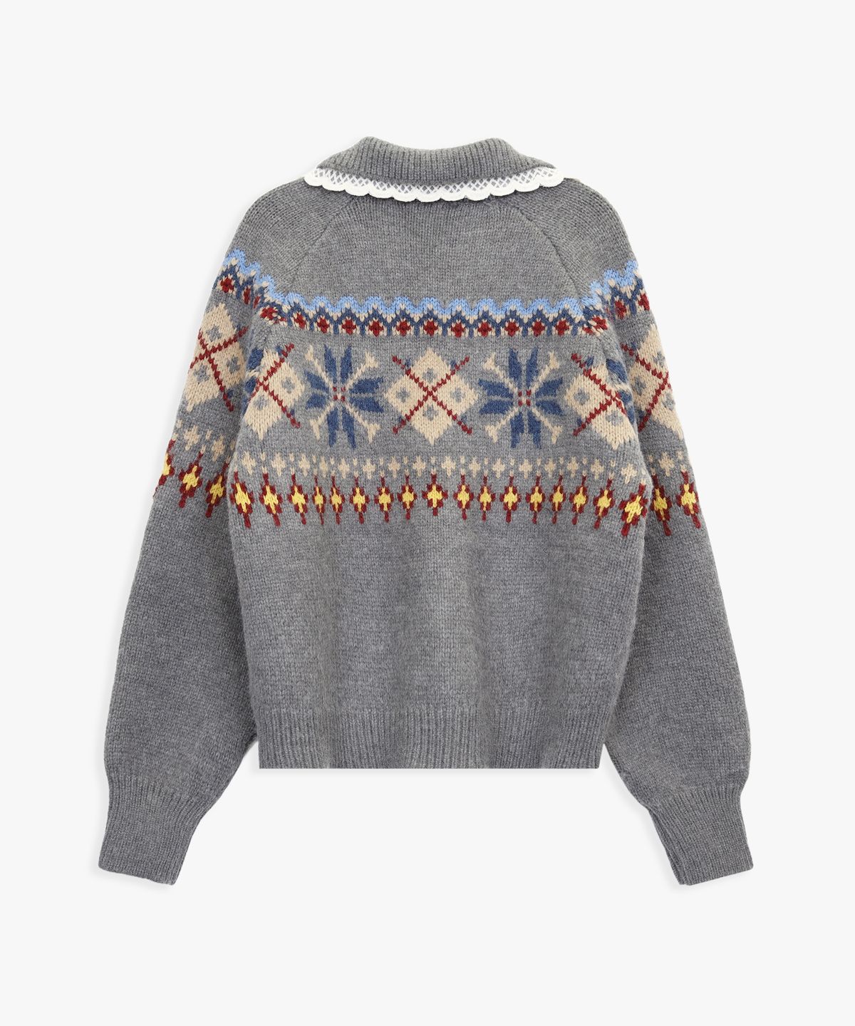 핑크파인애플(PINK PINEAPPLE) SNOWFLAKE CARDIGAN_GREY