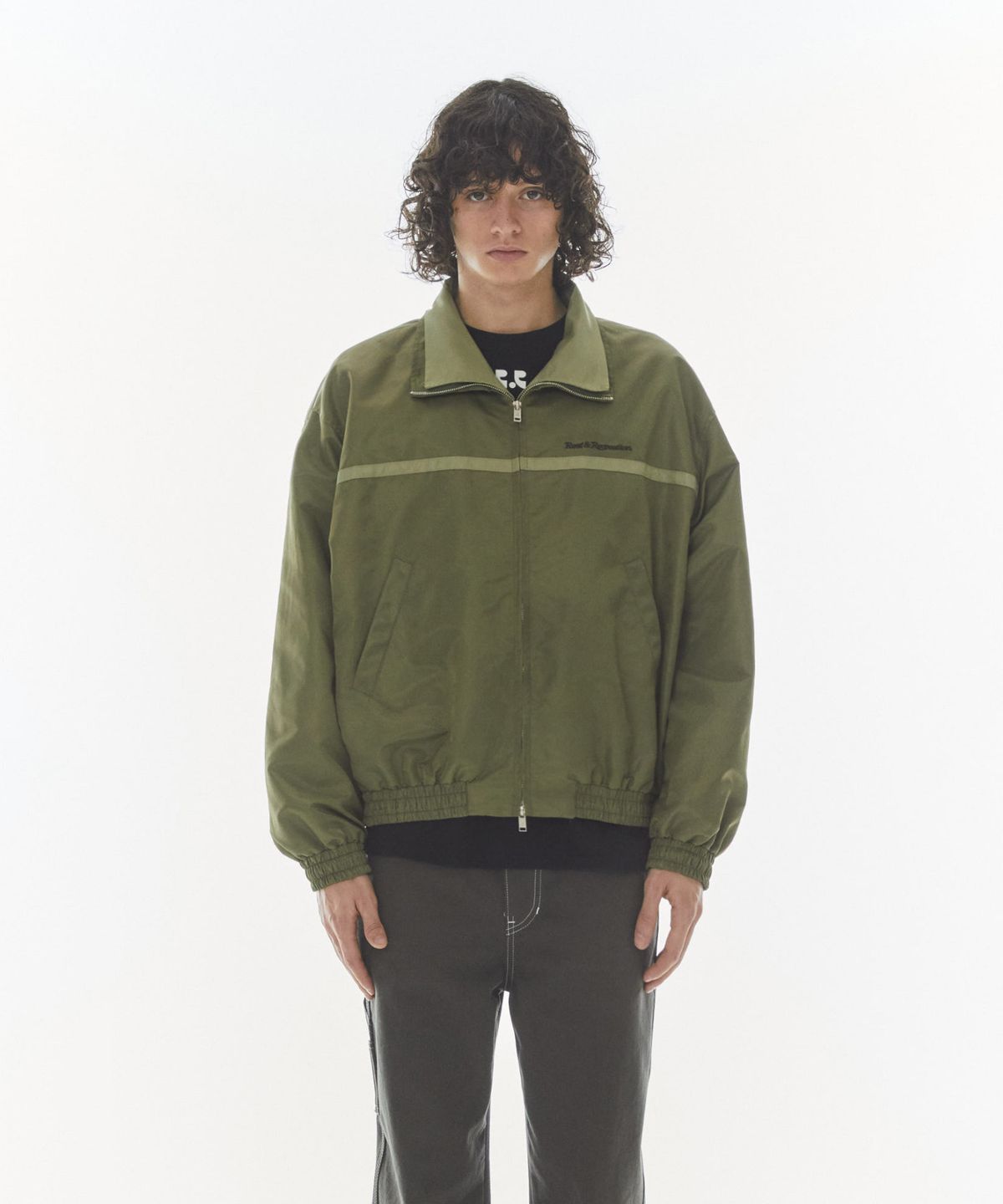 레스트앤레크레이션(REST&RECREATION) LAYERED NYLON JACKET - KHAKI