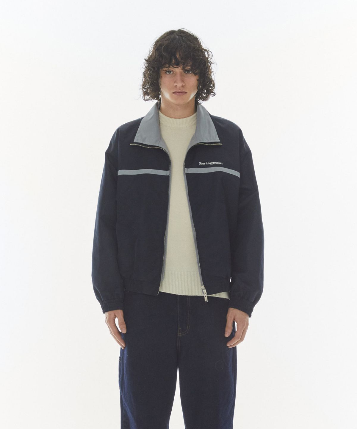 레스트앤레크레이션(REST&RECREATION) LAYERED NYLON JACKET - NAVY