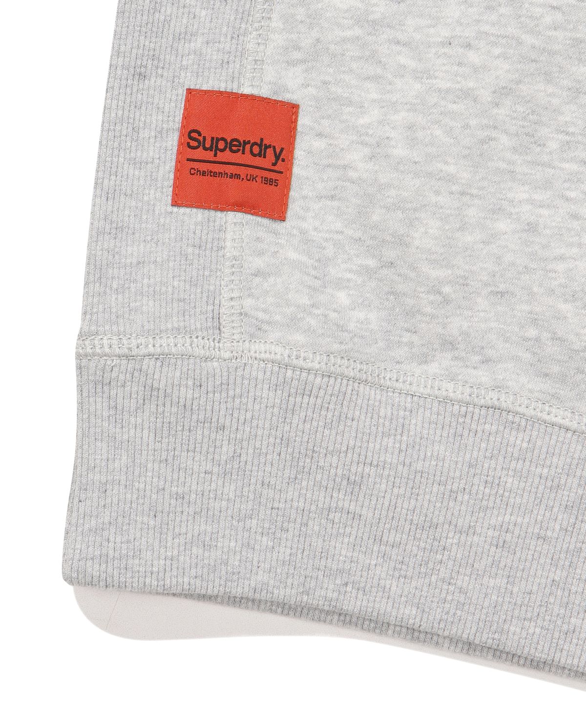 슈퍼드라이(SUPERDRY) 빈티지 스몰 로고 후드 티셔츠 멜란지 그레이