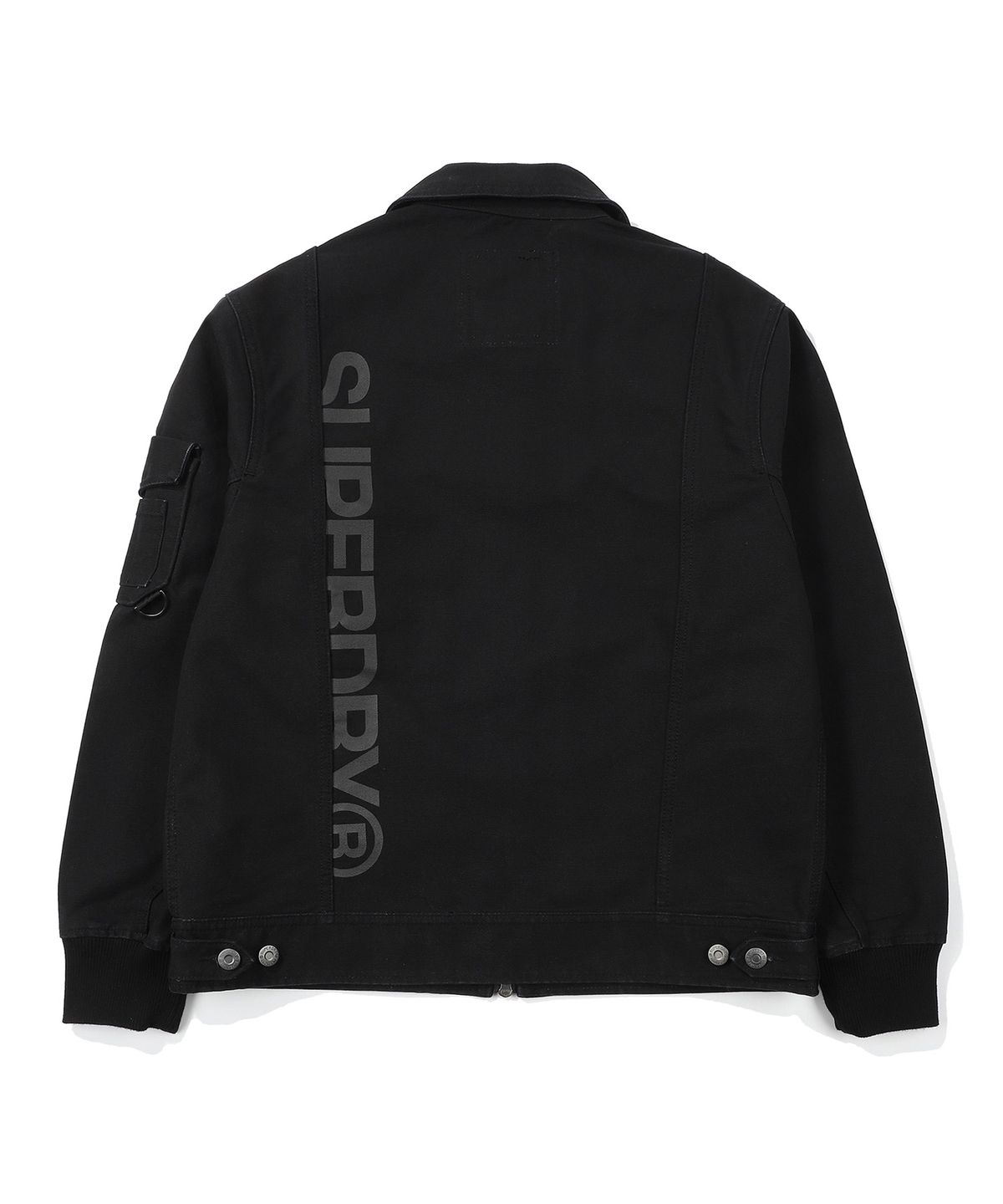 슈퍼드라이(SUPERDRY) 빈티지 2WAY 코튼 블루종 블랙