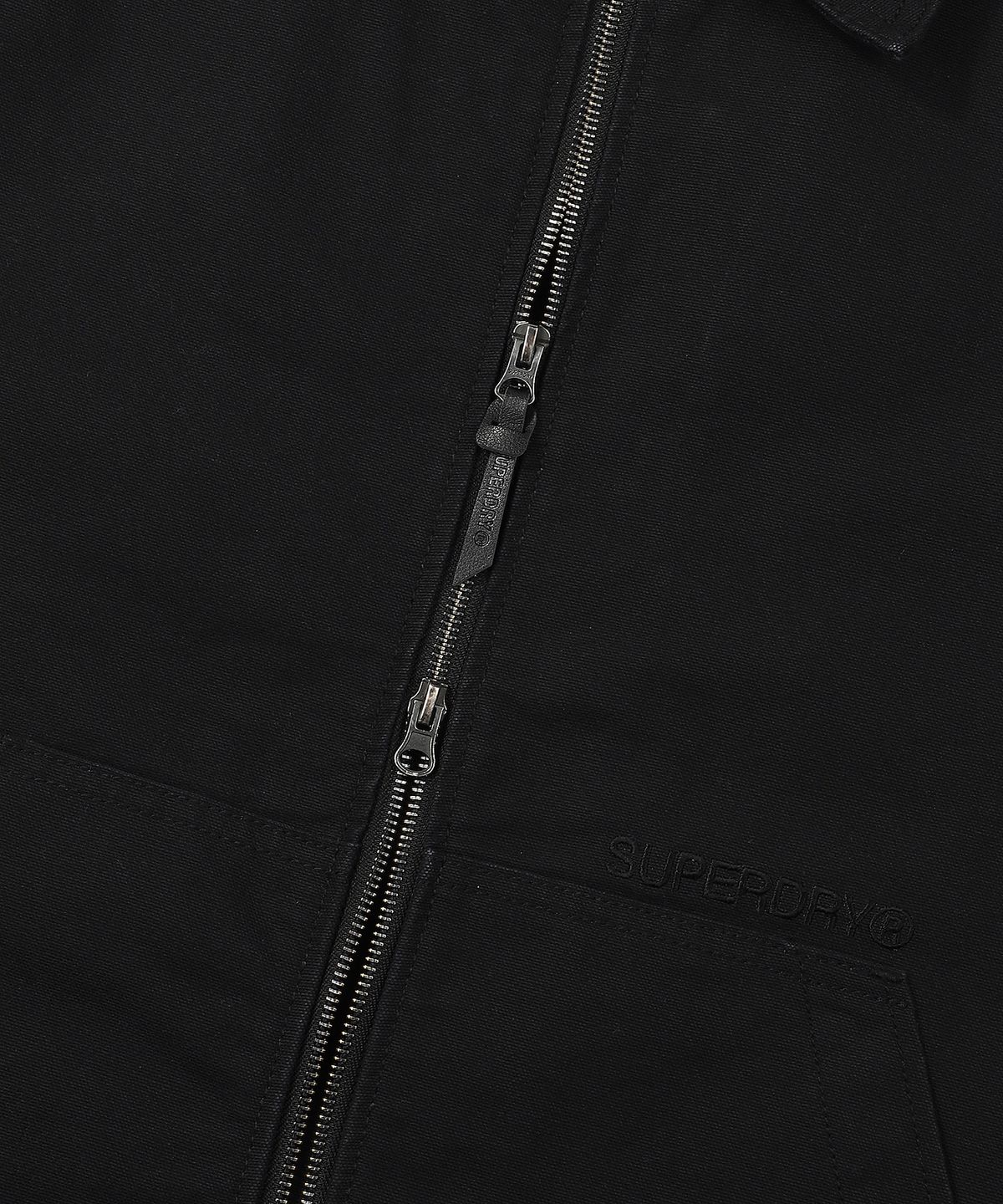 슈퍼드라이(SUPERDRY) 빈티지 2WAY 코튼 블루종 블랙