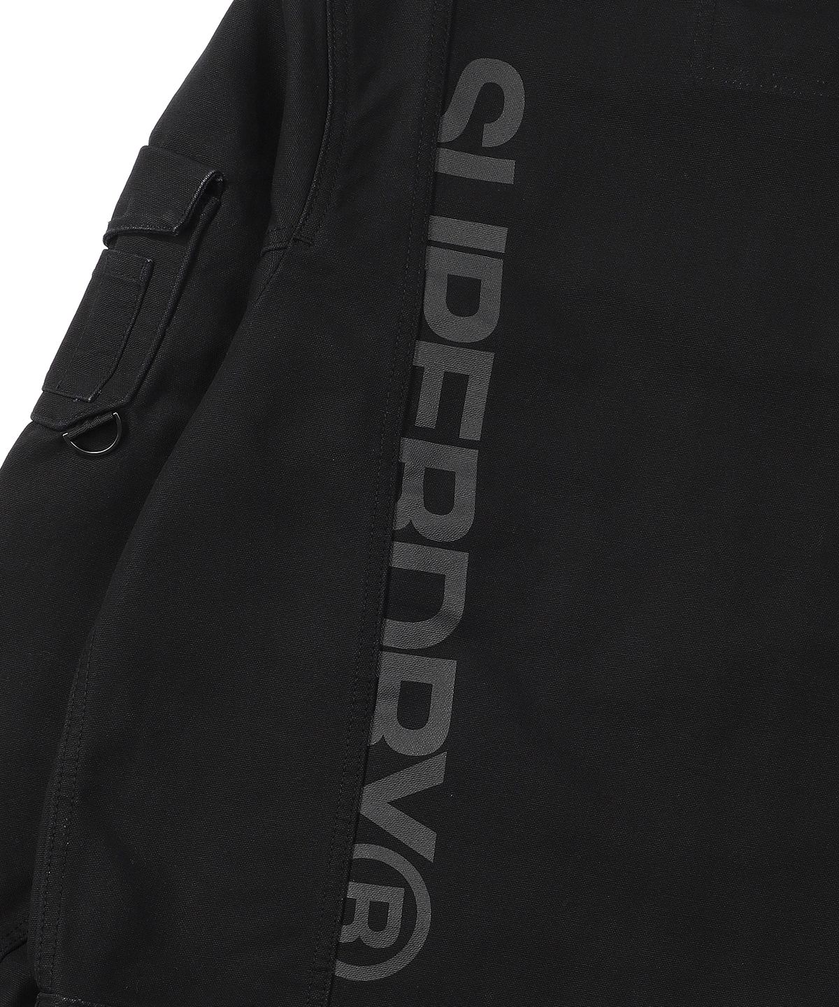 슈퍼드라이(SUPERDRY) 빈티지 2WAY 코튼 블루종 블랙