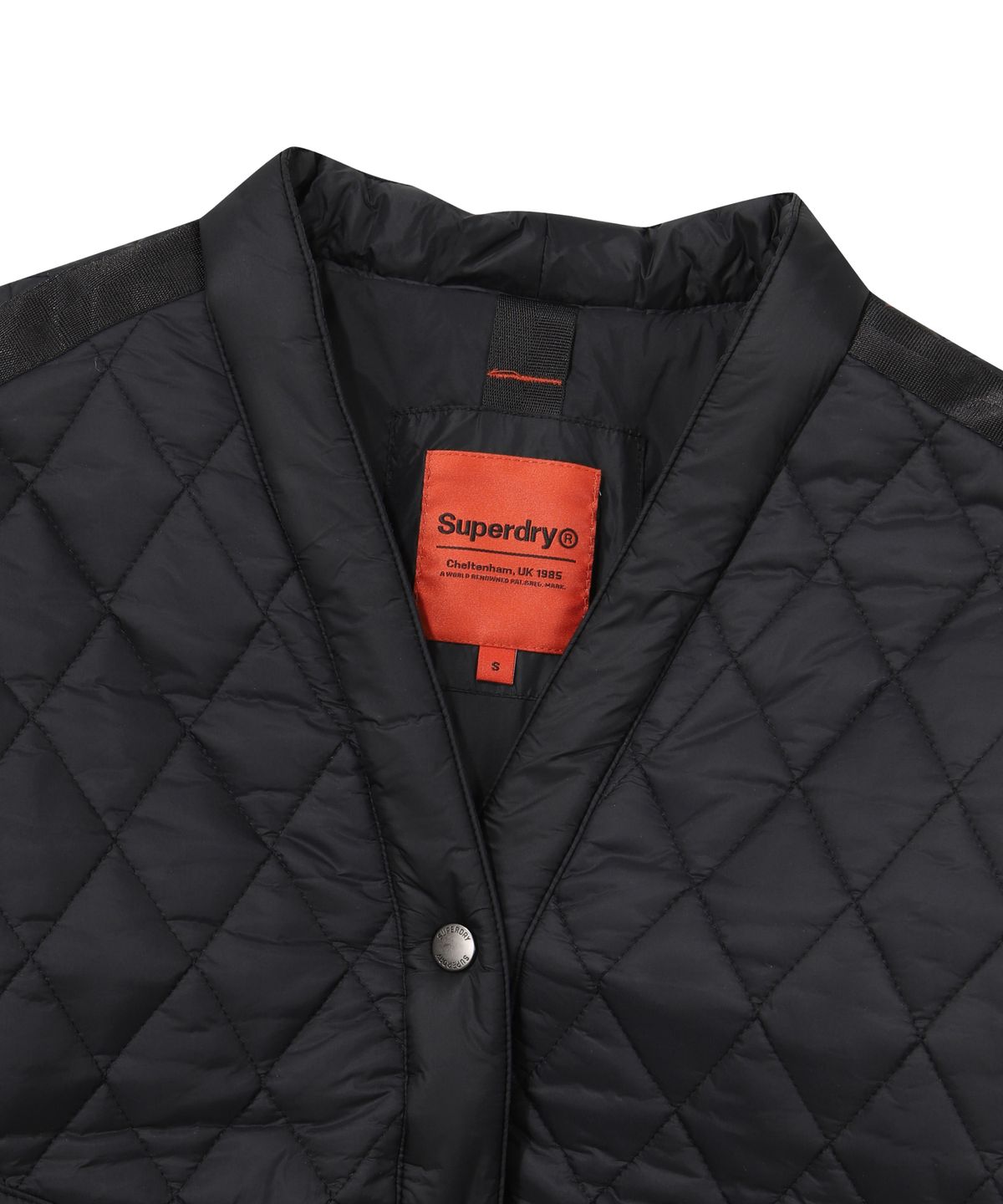 슈퍼드라이(SUPERDRY) W 퀄티드 숏 패딩 자켓 블랙