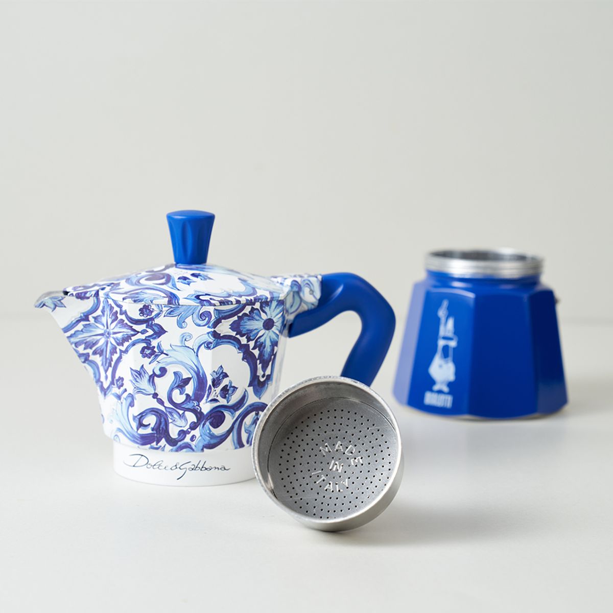 비알레띠(BIALETTI) 모카포트 돌체앤가바나 블루 6컵