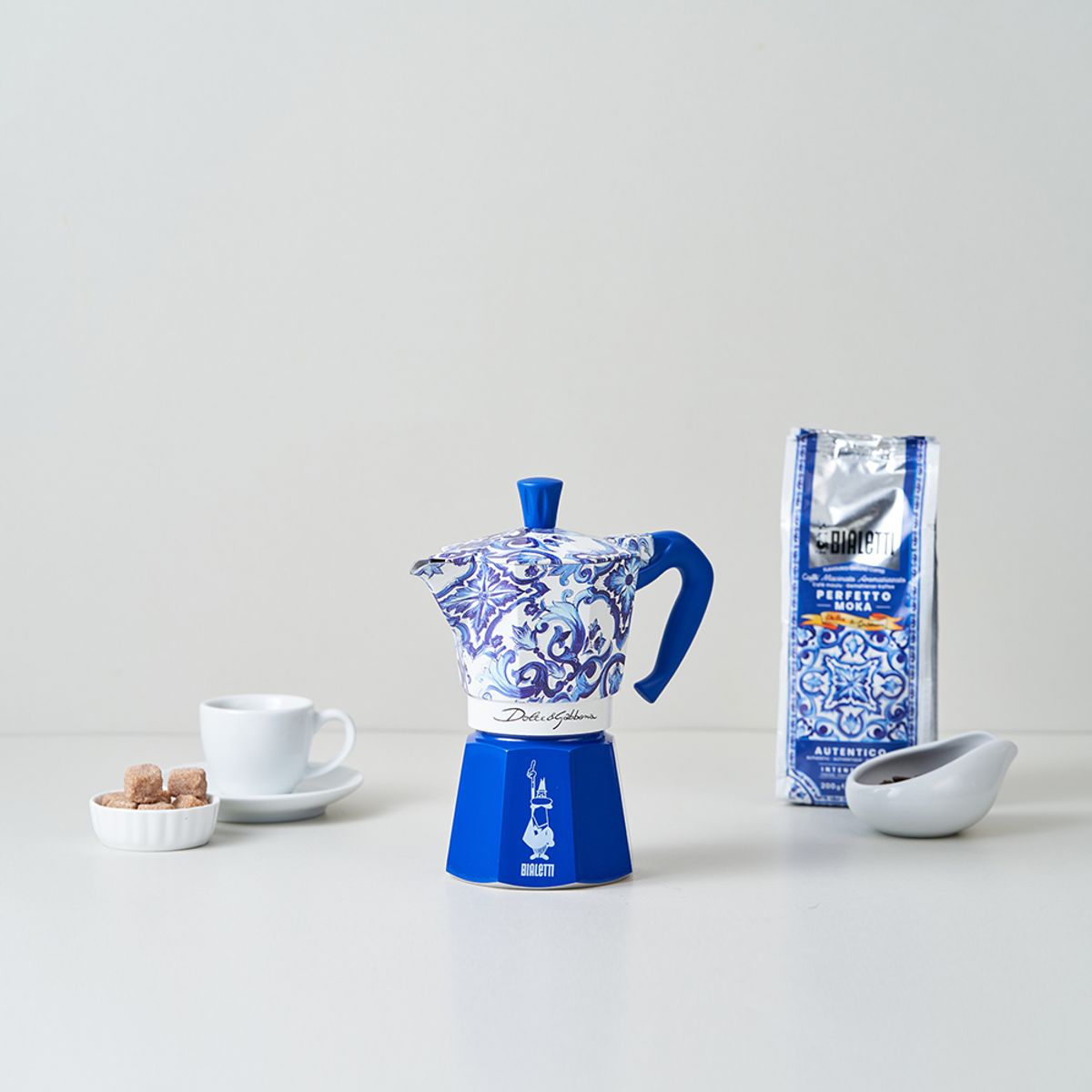 비알레띠(BIALETTI) 모카포트 돌체앤가바나 블루 6컵