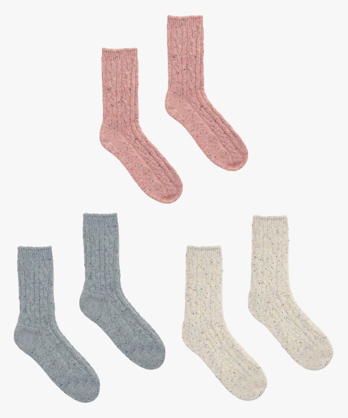 핑크파인애플(PINK PINEAPPLE) [N pack] SPECKLED WOOL SOCKS SET _MIX