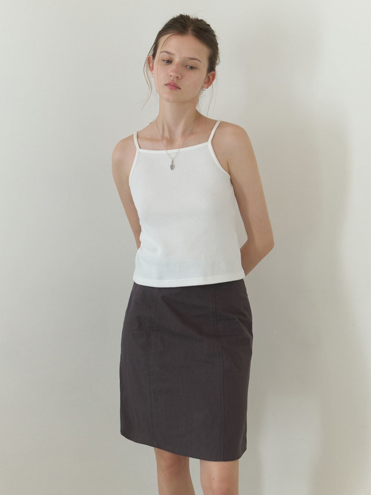 더미튼(THEMITTEN) [11th] MN waffle sleeveless (white)
