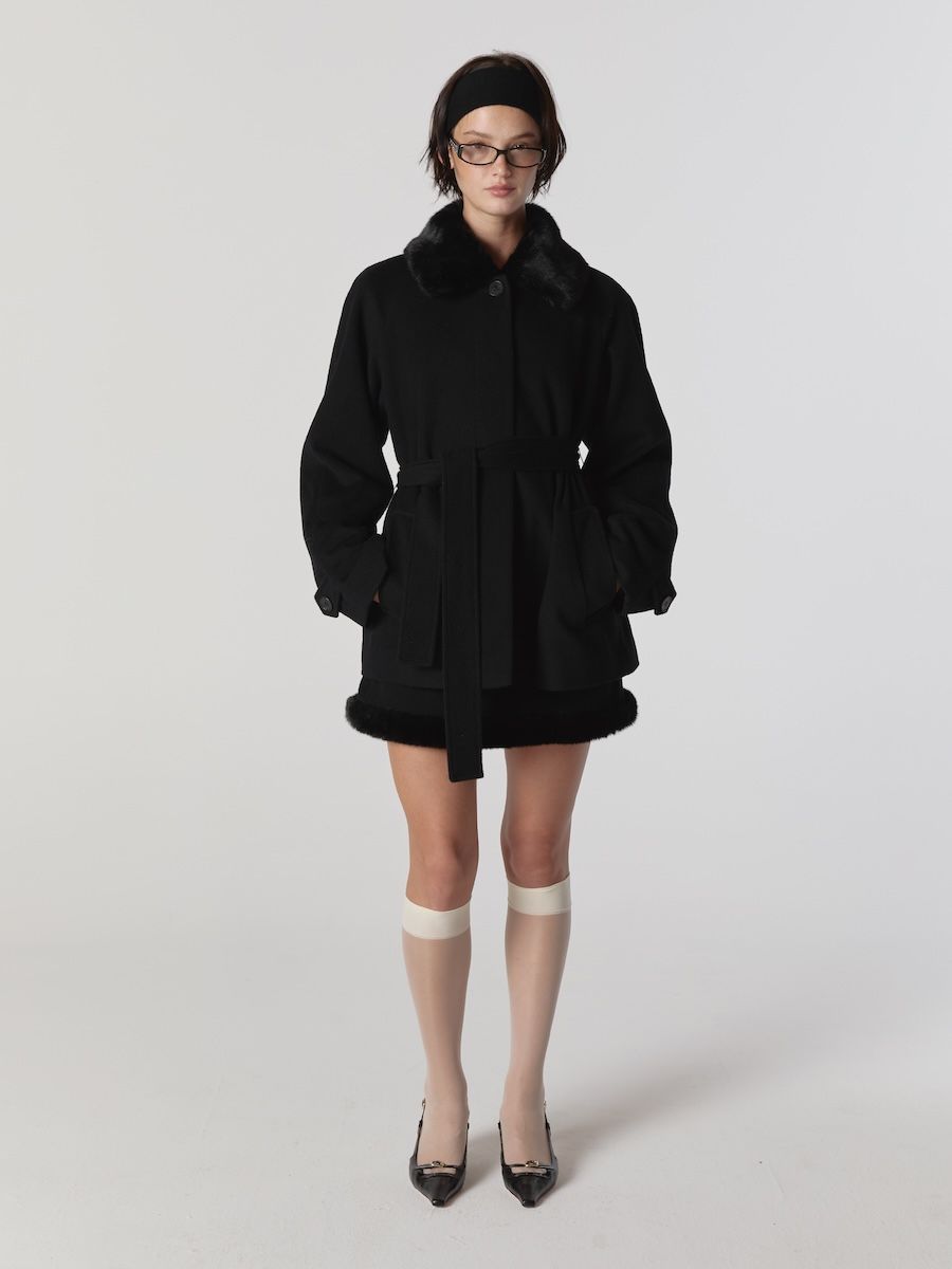 コート GLOWNY BURNING FUR COAT 4BFM030 MUSINSA | GLOWNY BURNING FUR COAT (BLACK)