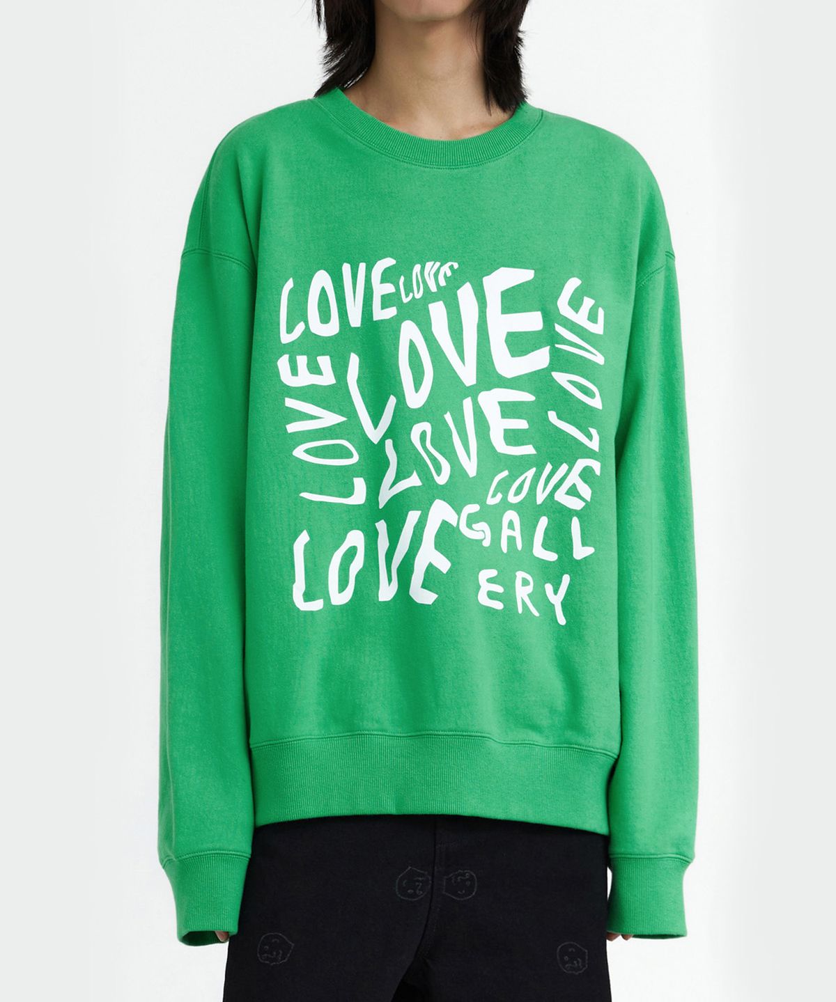 1011갤러리(1011 GALLERY) Love Graphic Long Sweatshirt