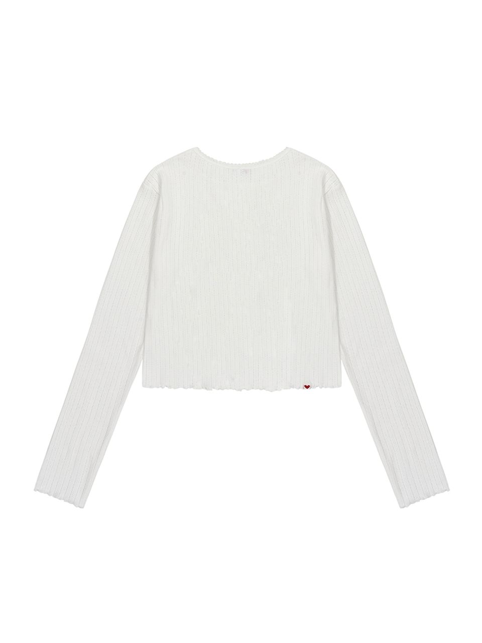 MUSINSA | ASIF CALIE GURLS CROP LACE LONG SLEEVE T-SHIRT WHITE