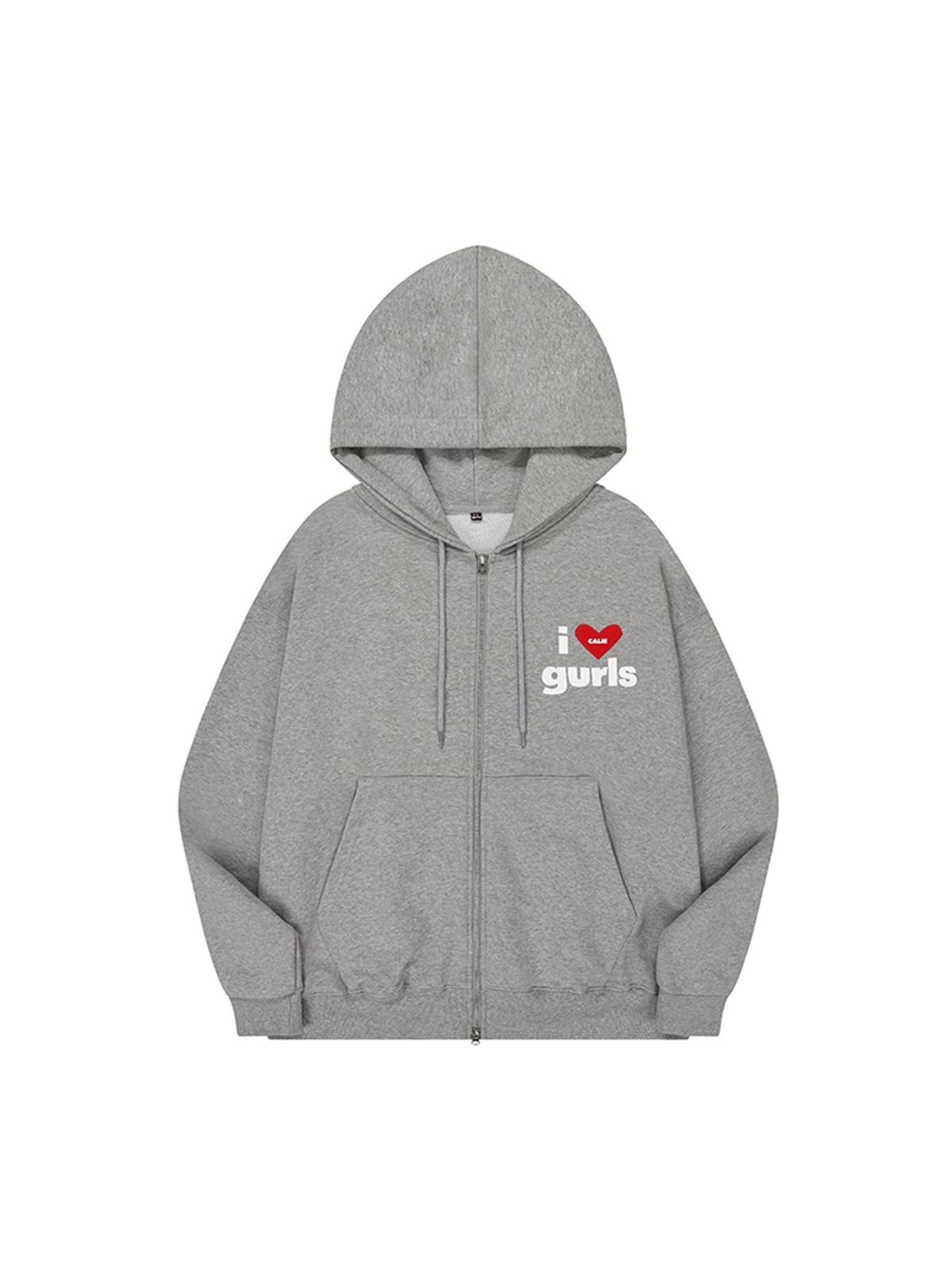 에즈이프 캘리(ASIF CALIE) GURLS OVERSIZED HOOD ZIPUP GRAY