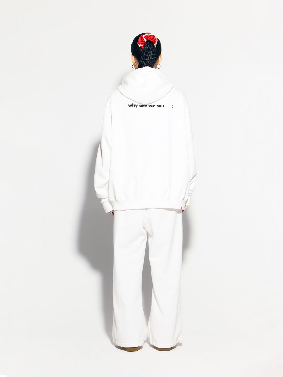 MUSINSA | ASIF CALIE GURLS OVERSIZED HOOD ZIPUP WHITE