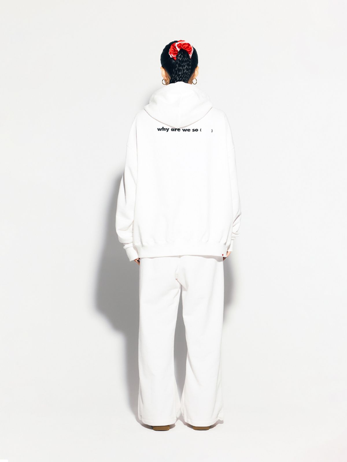 에즈이프 캘리(ASIF CALIE) GURLS OVERSIZED HOOD ZIPUP WHITE