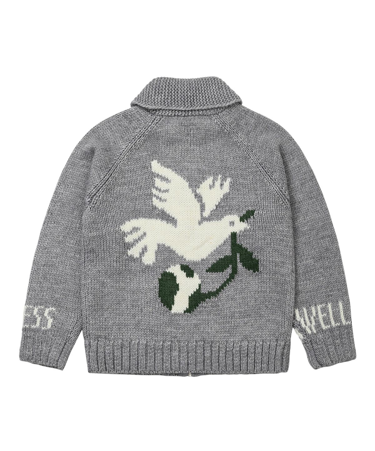웰빙익스프레스(WELLBEING EXPRESS) Peace Cowichan Cardigan Grey