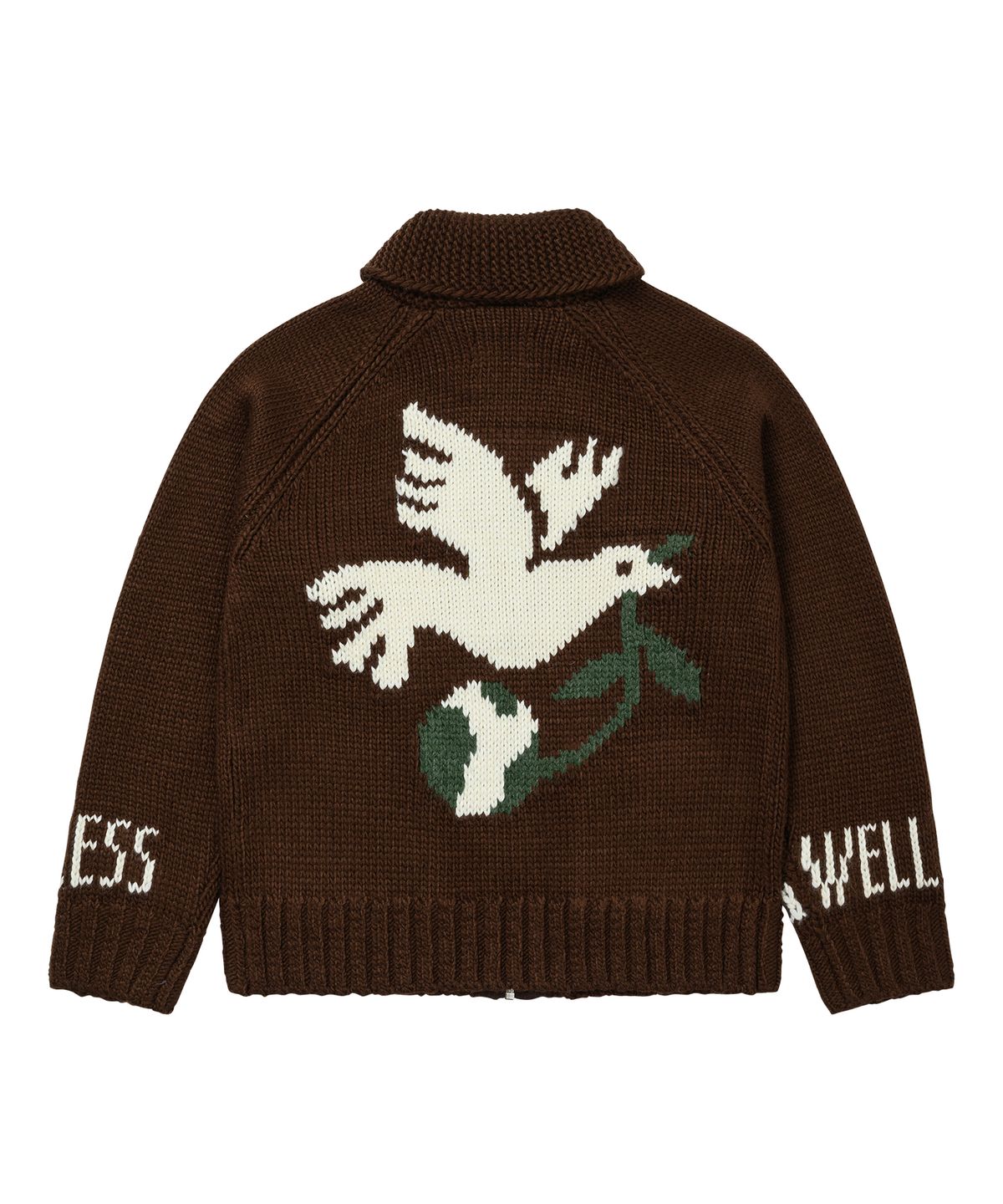웰빙익스프레스(WELLBEING EXPRESS) Peace Cowichan Cardigan Brown