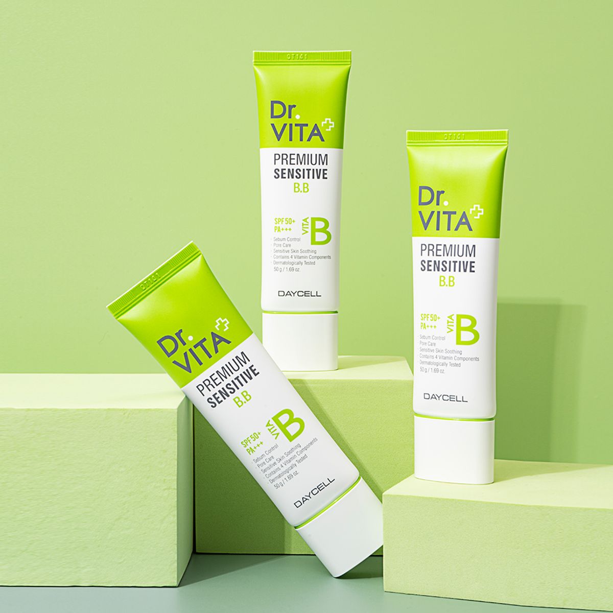 닥터비타(DRVITA) [3종체험샘플증정]3중기능성 프리미엄 센서티브 비비 50g(SPF50+/PA+++)